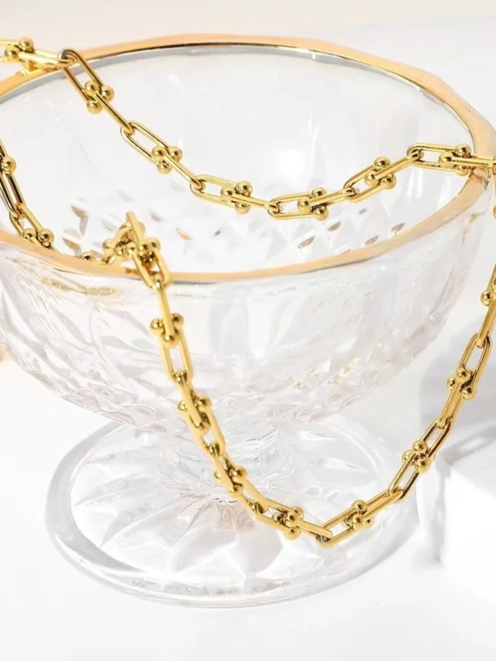 Free People Gold Ball-Accented Link Necklace